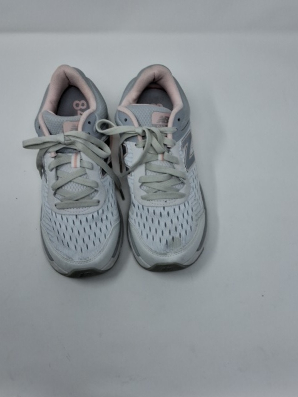 New Balance White & Light Pink Women's Running Sneakers